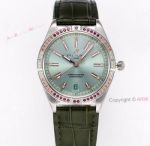 Swiss Grade Breitling Chronomat Women Replica Watch Mint Green Dial